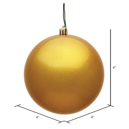 Vickerman 4" Honey Gold Candy Candy Ball Ornament 6 per Bag