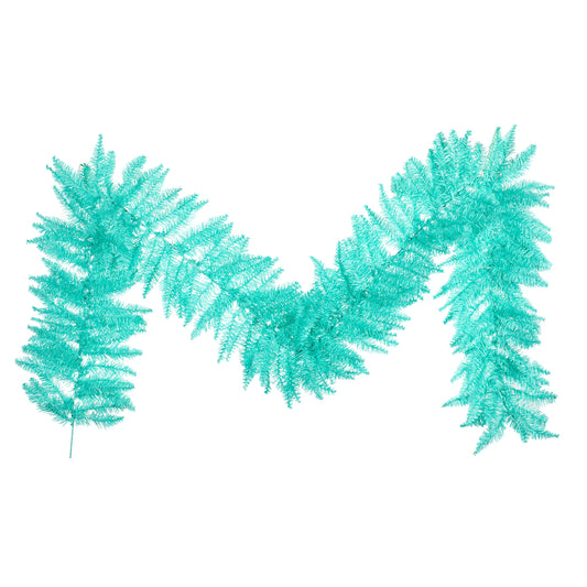 Vickerman 9' x 14" Aqua Fir Artificial Christmas Garland Unlit