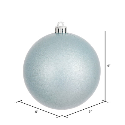 Vickerman 6" Baby Blue Candy Ball Ornament 4 per Bag