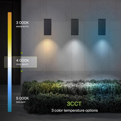 ASD Lighting LED Round Outdoor Wall Cylinder 9W CCT Selectable 3000/4000/5000K with Photocell Oil Rubbed Bronze ETL