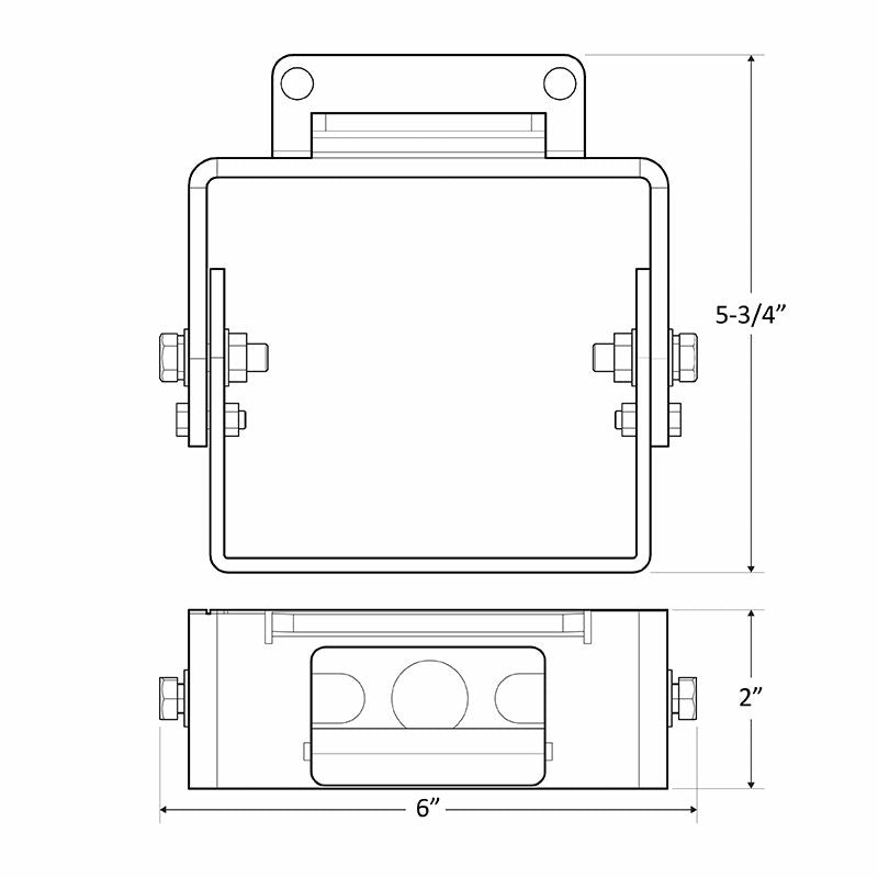 Westgate Yoke For Lfx & Lfxpro & LF4Pro Series , Outdoor Lighting, White  Finish