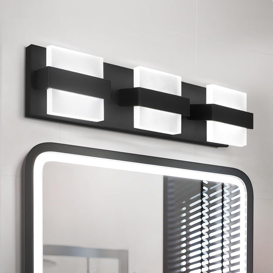 ASD Lighting LED Vanity 3-light 15W 120V CCT Selectable 2700/3000/4000/5000/6000K Dimmable Black ETL
