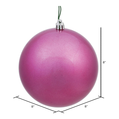 Vickerman 8" Mauve Candy Ball Ornament