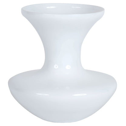 Vickerman 9" White Gourd Glass Container
