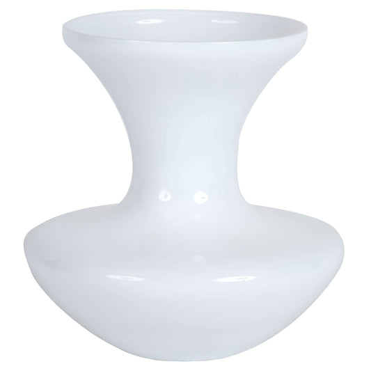 Vickerman 9" White Gourd Glass Container