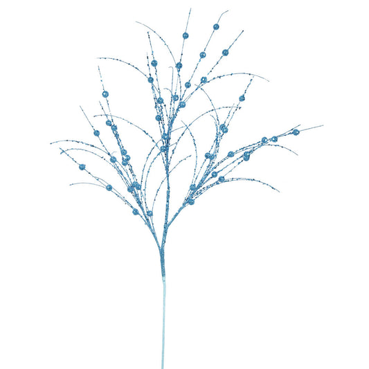 Vickerman 35" Turquoise Glitter Berry Artificial Christmas Spray. Includes 6 sprays per pack.