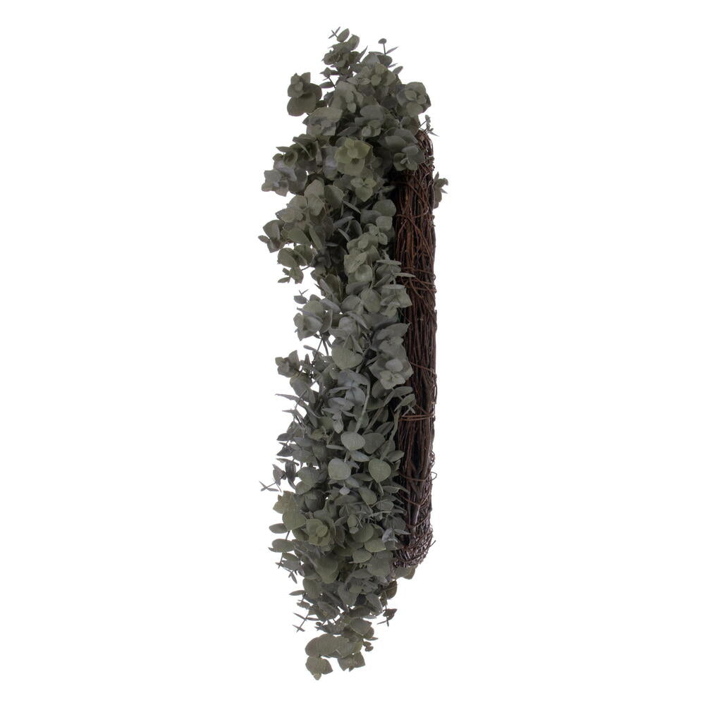 Vickerman 22" Artificial Green Gray Eucalyptus Wreath