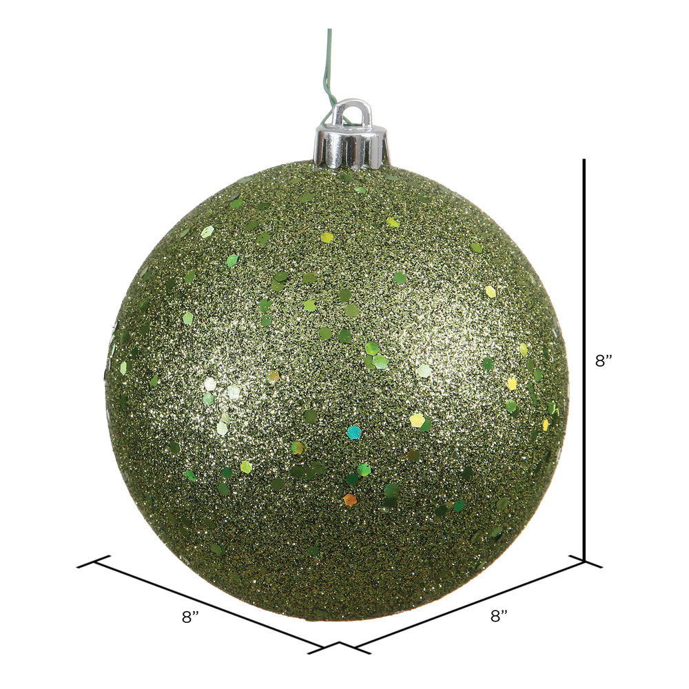 Vickerman 8" Olive Sequin Ball Ornament