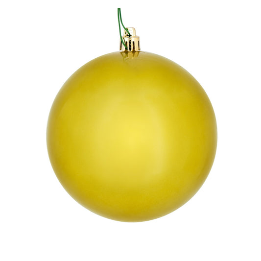 Vickerman 8" Medallion Gold Candy Ball Ornament