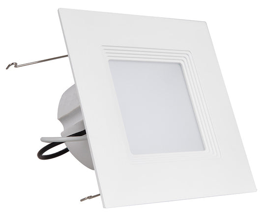 Westgate 6" LED Square Downlight, CRI90, 15W, 1200 Lumens, Dimmable, 5000K,  E26 Included, Wet Location, ..., Residential Lighting, 16.5W, 1200 Lumens, 5000K, White Finish, Dimmable