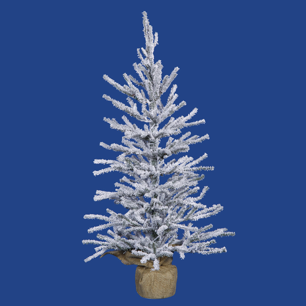 Vickerman 30" Flocked Angel Pine Artificial Christmas Tree Unlit
