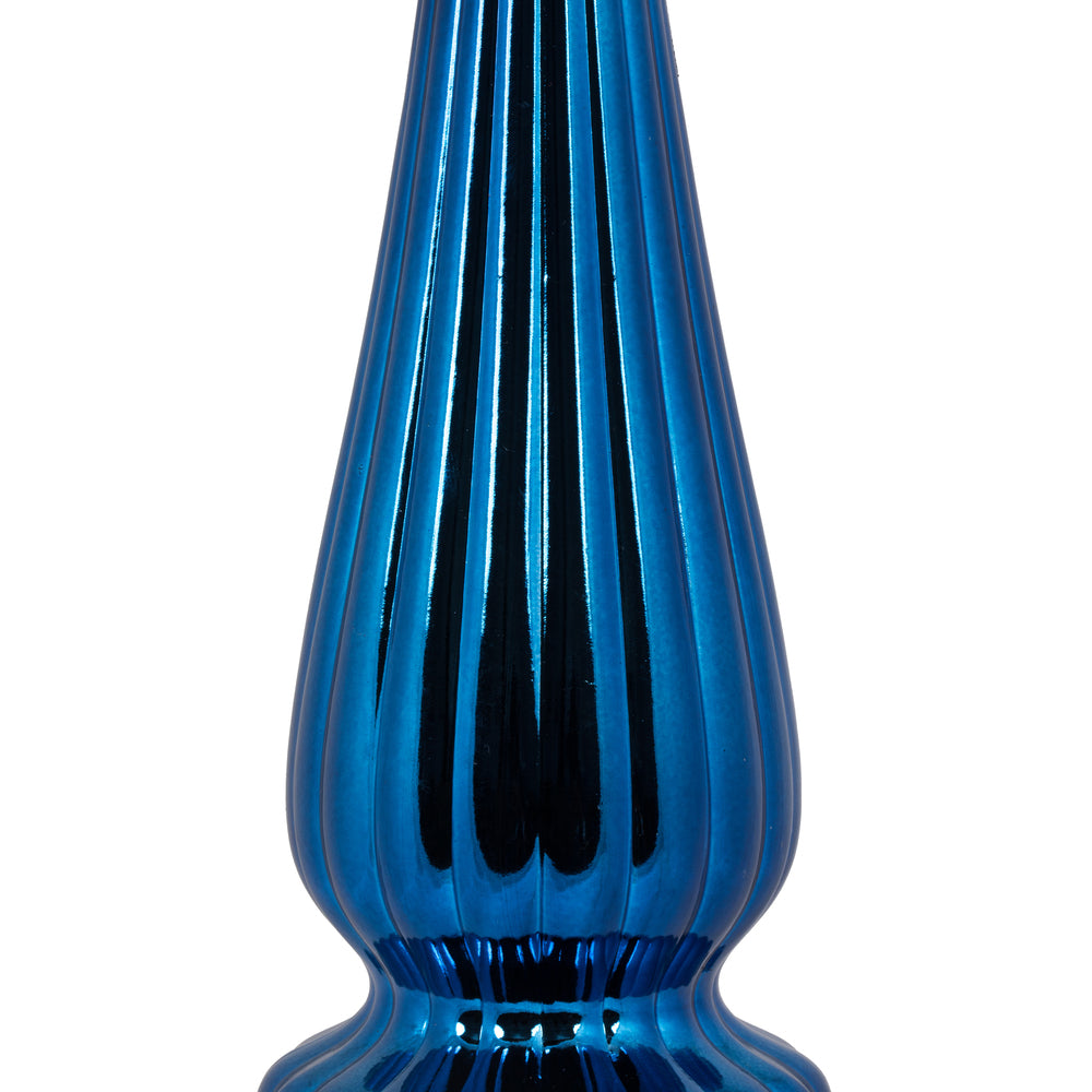 Vickerman 14" Midnt Blue Shiny Finial Drop UV Pack of 2