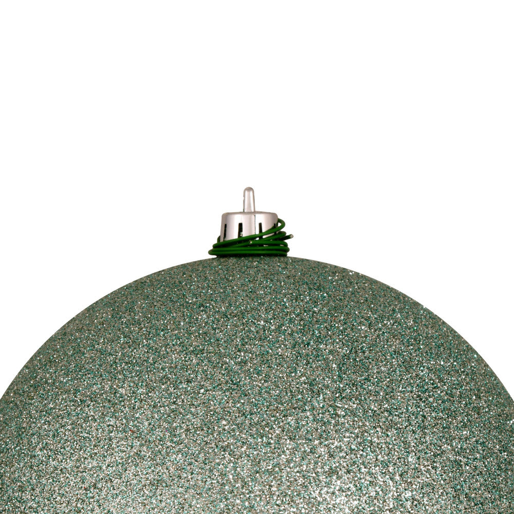 Vickerman 8" Frosty Mint Glitter Ball Ornament