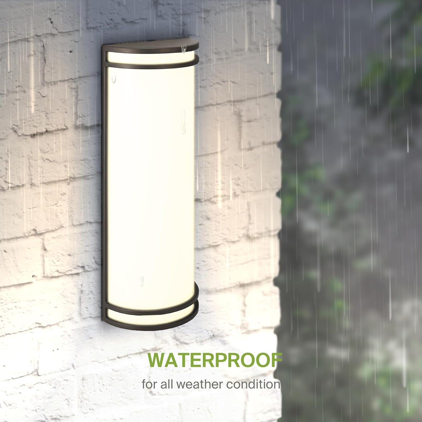 ASD Lighting LED Outdoor Wall Sconce 18" 20W 120-277V CCT Selectable 3000/4000/5000K Dimmable Oil Rubbed Bronze ETL