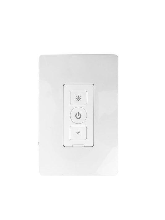 Westgate Wg Smart Push Button Wall Switch 300W TRIAC Wifi + Wall Plate, Outdoor Lighting, White Finish