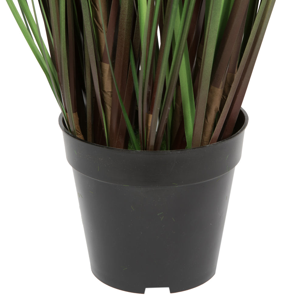 Vickerman 48" Artificial Potted Green Straight Grass and Cattails.