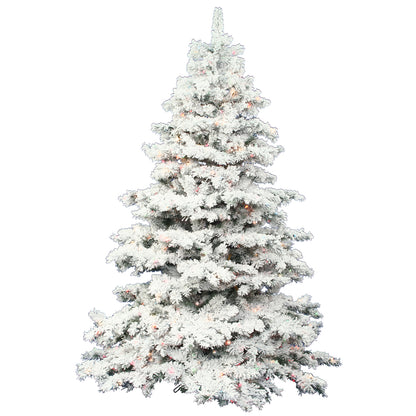 Vickerman 5.5' Flocked Alaskan Pine Artificial Christmas Tree Clear Dura-Lit lights