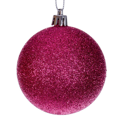 Vickerman 2.75" Hot Pink 4-Finish Ball Ornament Set 20 per box.