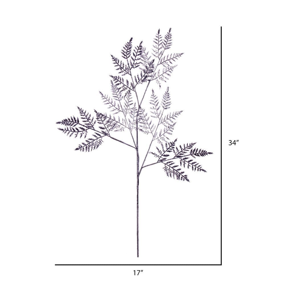 Vickerman 34" Artificial Silver Metallic Fern Christmas Spray 2 sprays per pack.