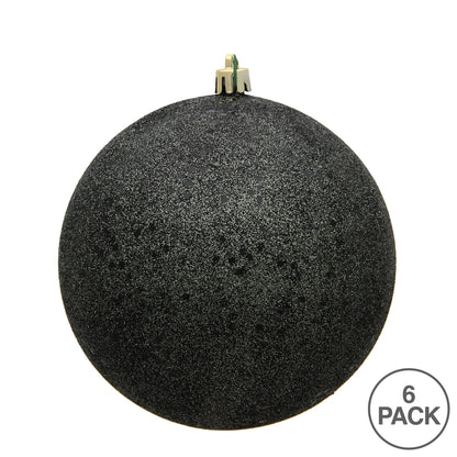 Vickerman 4" Gunmetal Sequin Ball Ornament 6 per Bag