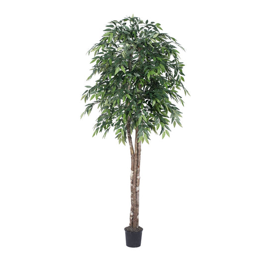 Vickerman 6' Artificial Green Smilax Deluxe Black Plastic Pot