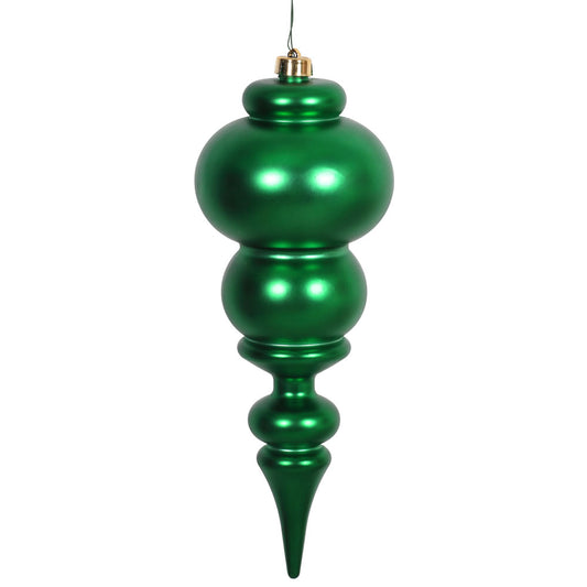 Vickerman 14" Green Matte Finial Ornament