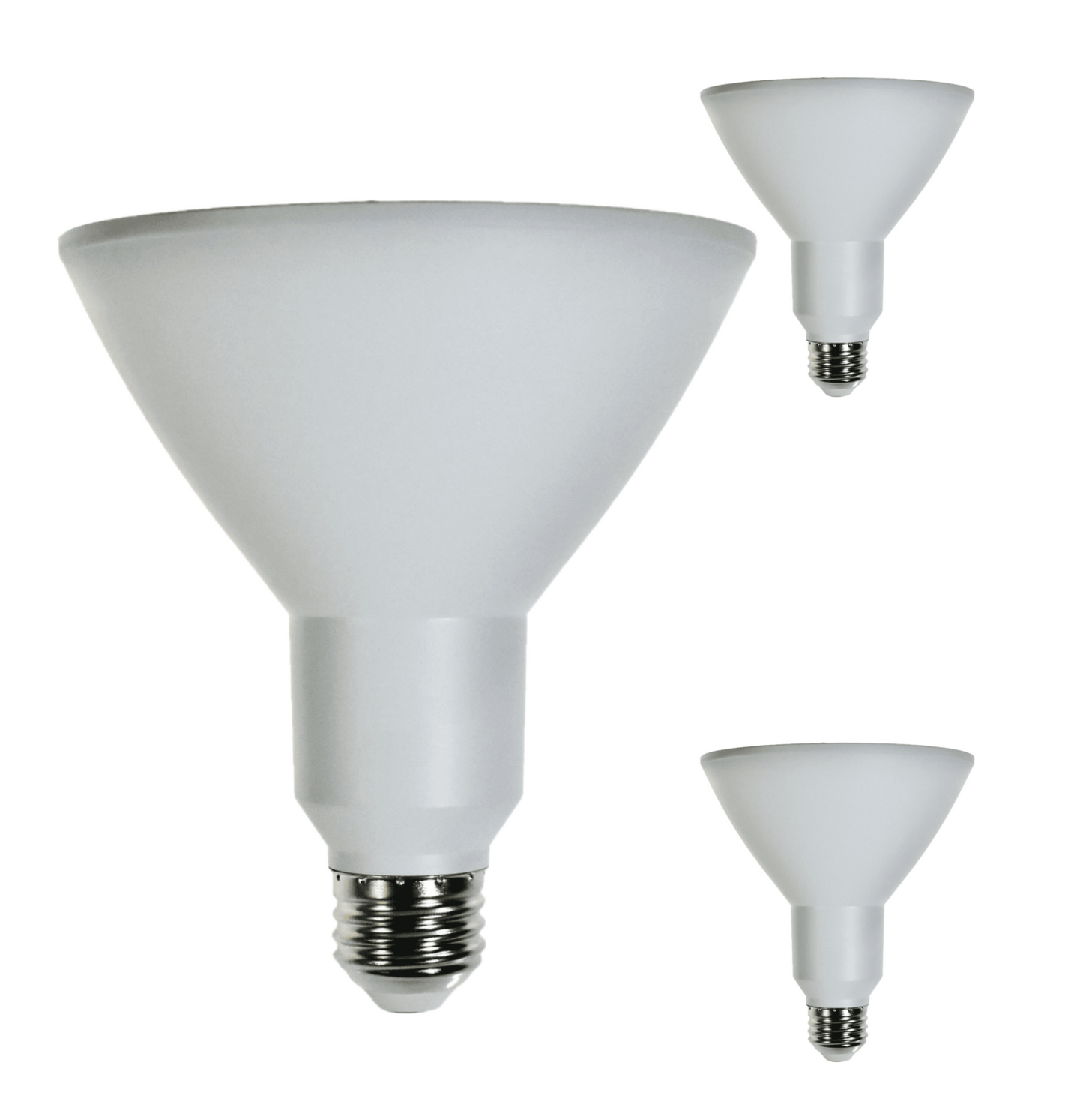 Damar PAR38 LED Flood Light Bulb 12.5W E26 Medium Base 3000K Soft White Ideal for Track & Recessed Spot Light Bulbs 120V 1200 Lumens Dimmable White Finish Pack of 3