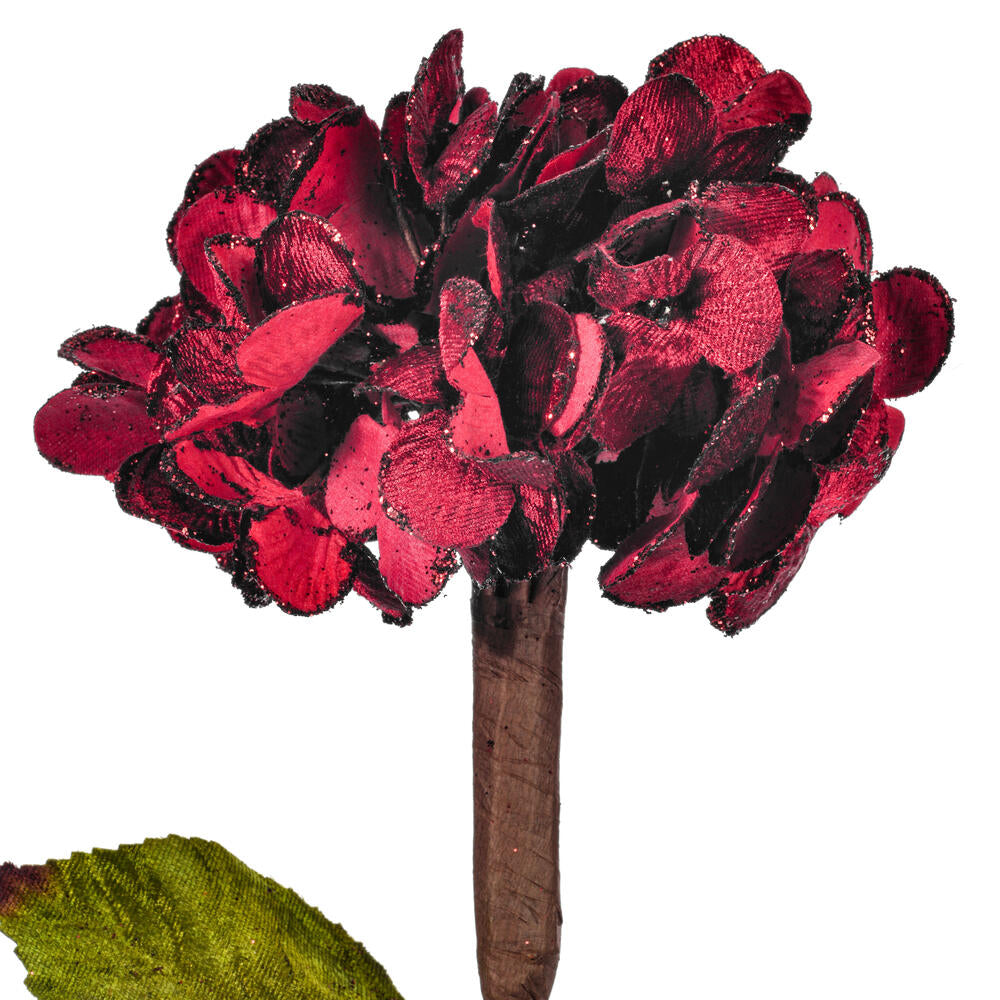 Vickerman 17" Artificial Burgundy Hydrangea Christmas Spray 3 per bag