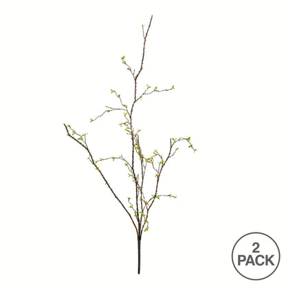 Vickerman 33" Artificial Green Baby Leaf Branch Pack of 2