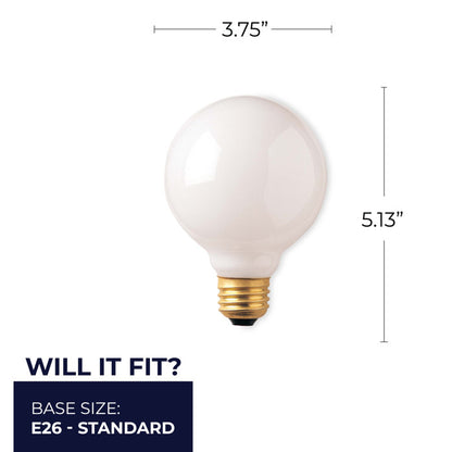 BULBRITE INCANDESCENT G30 MEDIUM SCREW (E26) 40W DIMMABLE LIGHT BULB 2700K/WARM WHITE 12PK (340040)