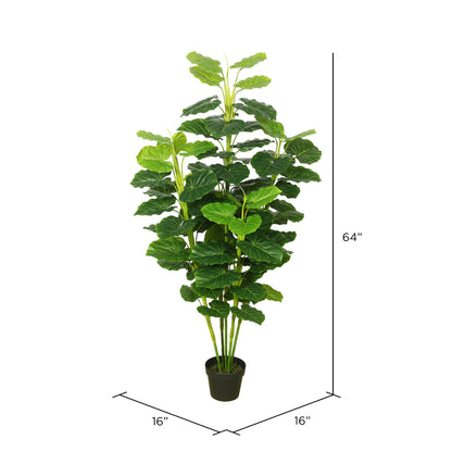 Vickerman 64" Artificial Fresh Looking Green Philodendron.