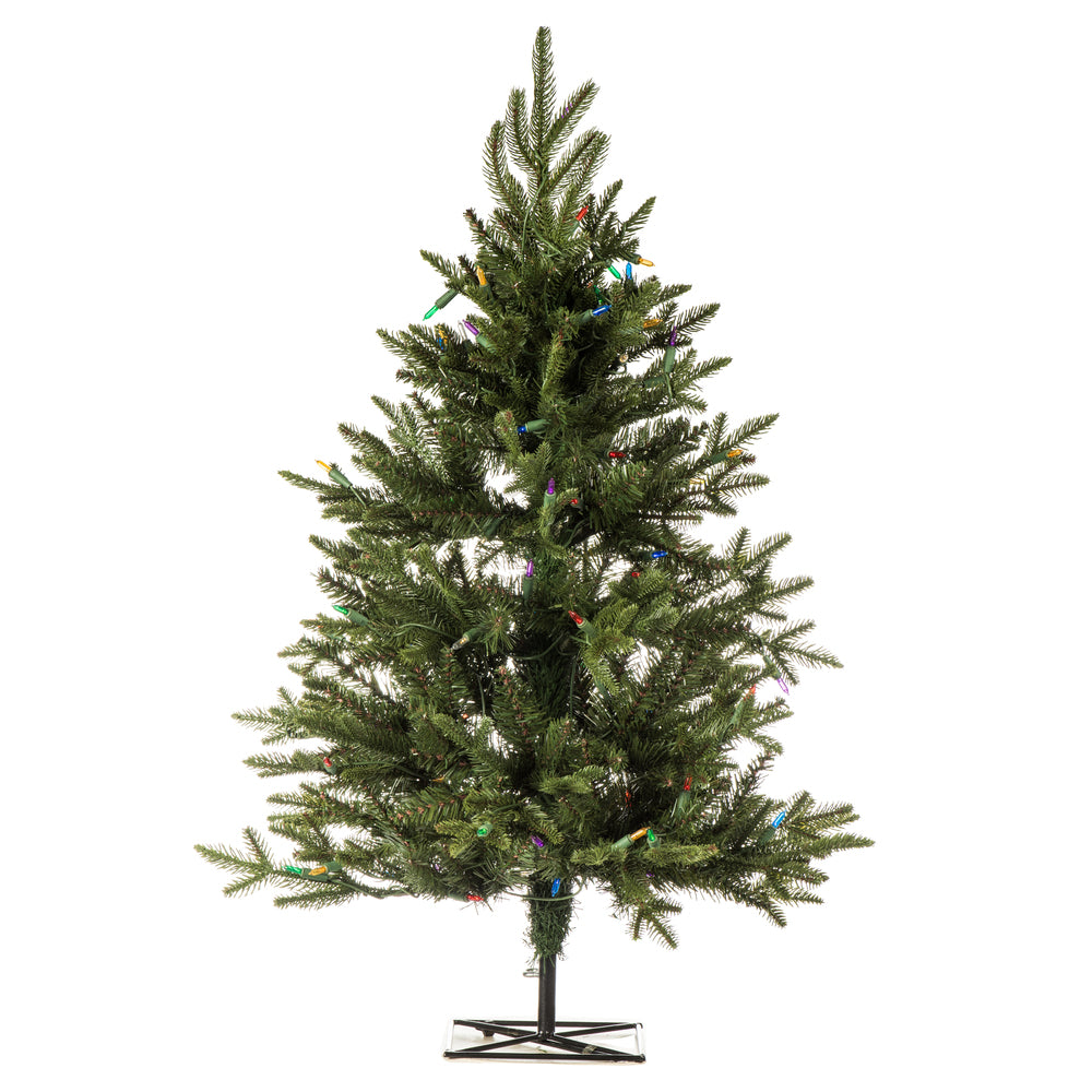 Vickerman 5.5' x 52" Kamas Fraser Fir Artificial Christmas Tree Multi-colored Dura-Lit LED lights