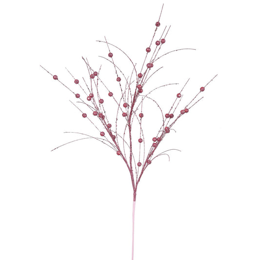 Vickerman 35" Mauve Glitter Berry Artificial Christmas Spray. Includes 6 sprays per pack.