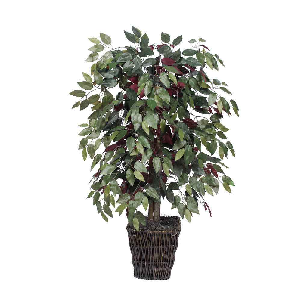 Vickerman 4' Artificial Capensia Bush Square Willow Basket