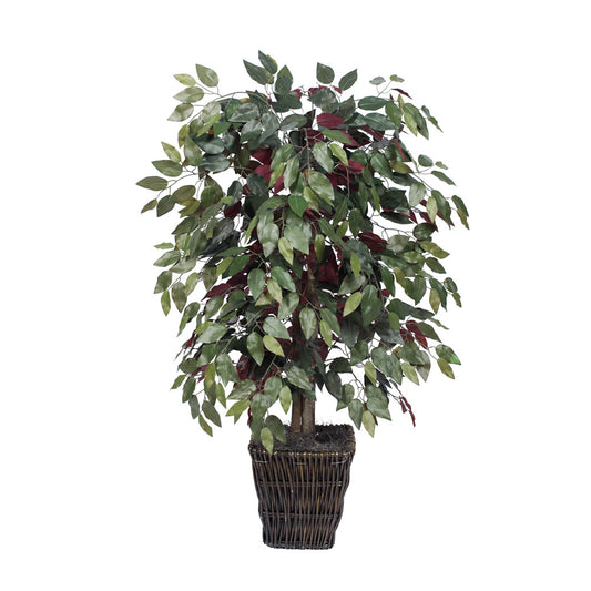 Vickerman 4' Artificial Capensia Bush Square Willow Basket