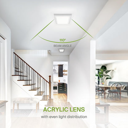 ASD Lighting LED Square Surface Mini Panel 7" 12W CCT Selectable 3000/4000/5000K Dimmable White ETL 6pack