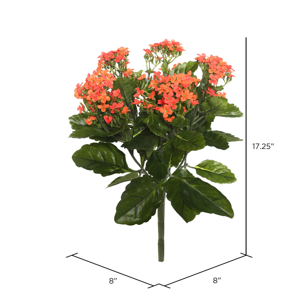 Vickerman 17.25" Artificial Orange Kalanchoe Bush.