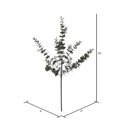 Vickerman 36" Artificial Green Gray Eucalyptus Branch. 3 Branches In A Bag.