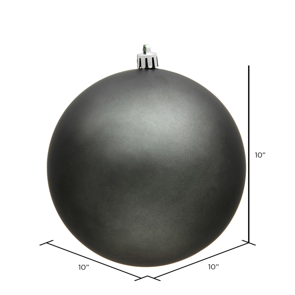 Vickerman 10" Pewter Matte Ball Ornament