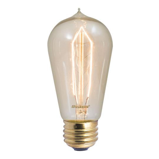 Bulbrite Pack of (4) 40 Watt Dimmable Antique ST18 Nostalgic Hairpin Incandescent Light Bulbs with Medium (E26) Base, 2200K Amber Light