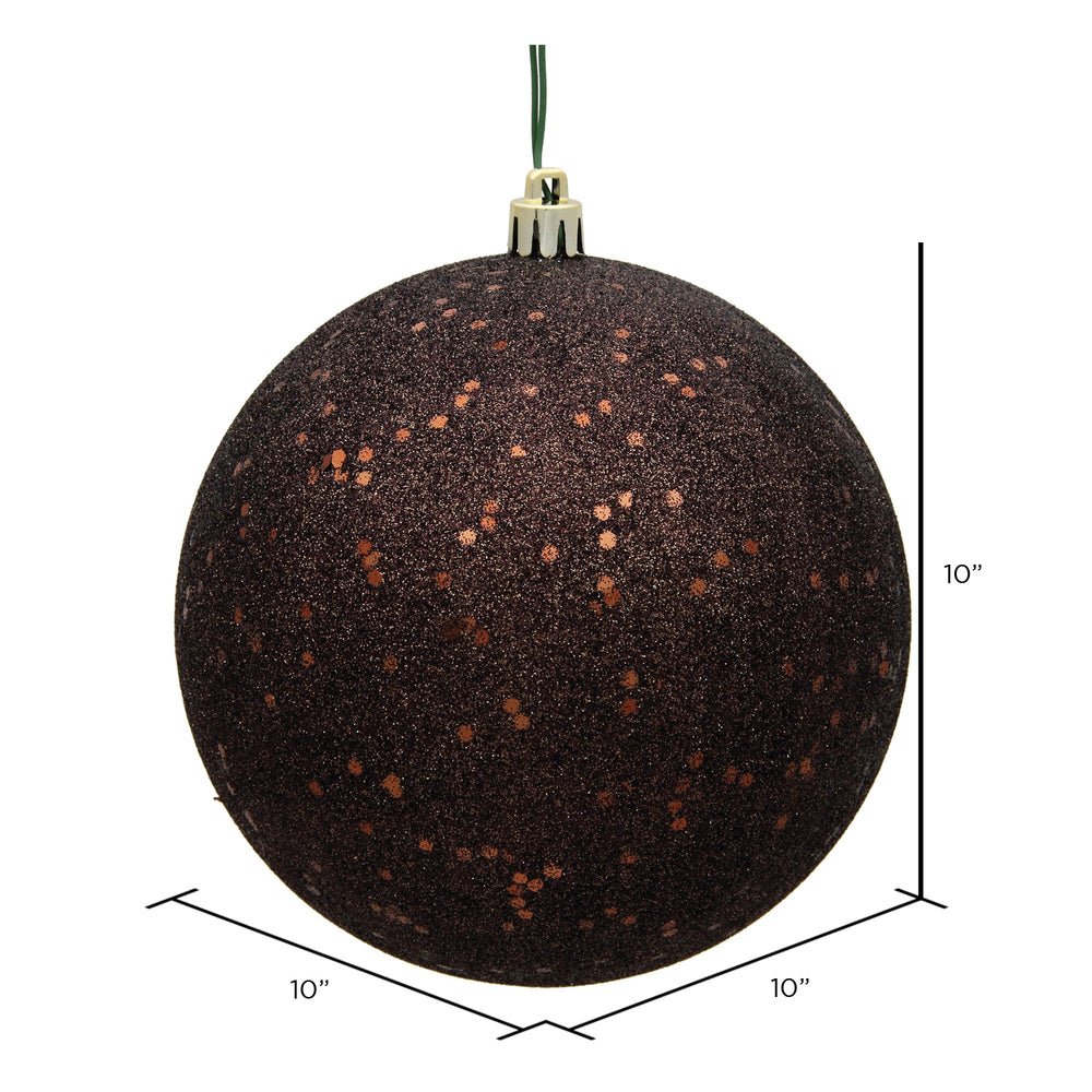 Vickerman 10" Chocolate Sequin Ball Ornament