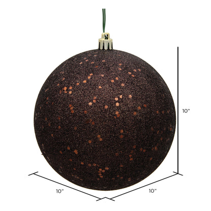 Vickerman 10" Chocolate Sequin Ball Ornament