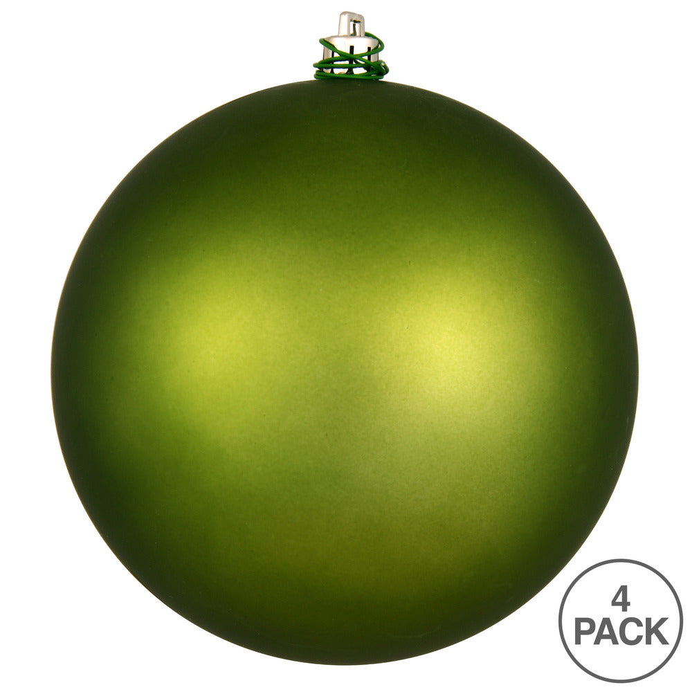 Vickerman 6" Juniper Green Matte Ball Ornament 4 per Bag