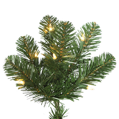 Vickerman 18' x 82"Oregon Fir Slim Artificial Tree 3200 Warm White LED7872 Tips