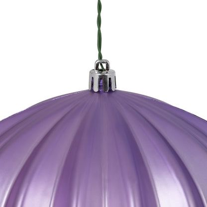 Vickerman 5.7" Lavender Matte Onion Christmas Ornament UV Treated with Drilled and Wired Cap 3 per bag