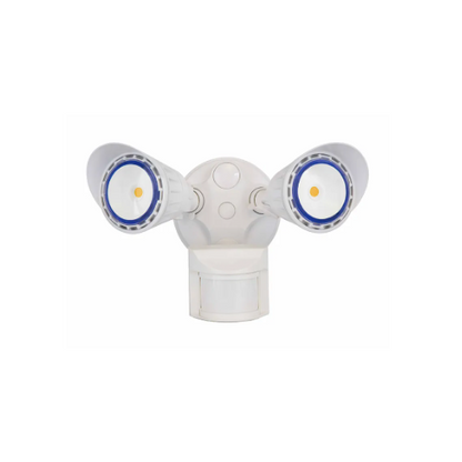 Westgate 3Cct 10W 1-Head Security Flood Light PIR 10W 120-277V, Wht, Outdoor Lighting, 10W, 950 Lumens, 30K/40K/50K, White Finish