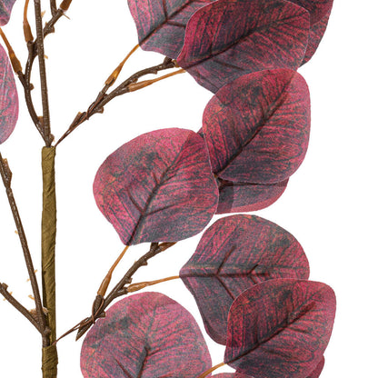 Vickerman 32" Burgundy Artificial Silver Dollar Eucalyptus Leaf Spray 3 per bag.