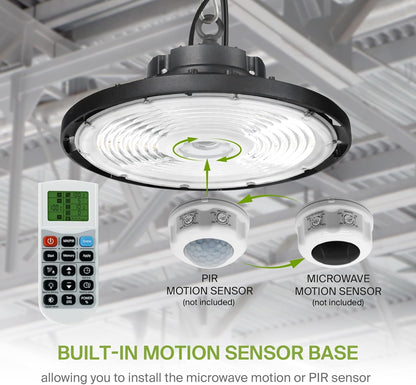 ASD Lighting Q-base LED UFO High Bay 150W CCT Selectable 3000/4000/5000K Dimmable Black UL DLC Premium