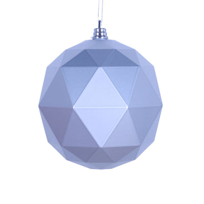 Vickerman 8" Silver Matte Geometric Ball Ornament