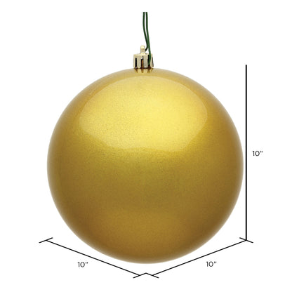 Vickerman 10" Gold Candy Ball Ornament